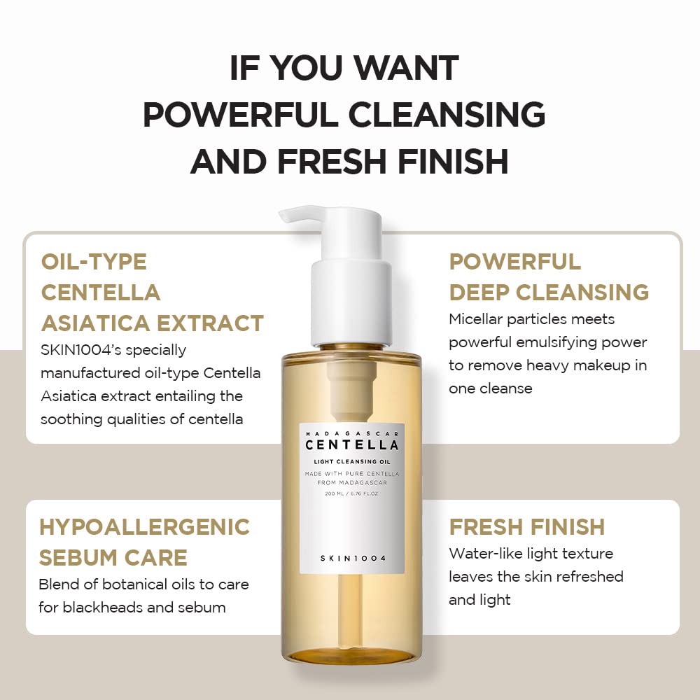 SKIN 1004 - Aceite limpiador Madagascar Centella Light Cleansing Oil (Edición Corea) 200ml