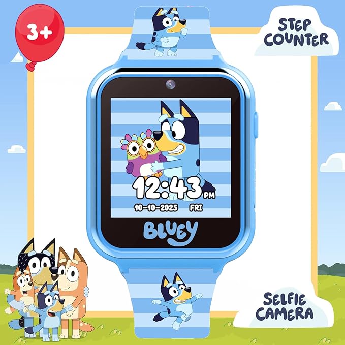 Bluey – Reloj inteligente para niños con cámara, juegos y podómetro