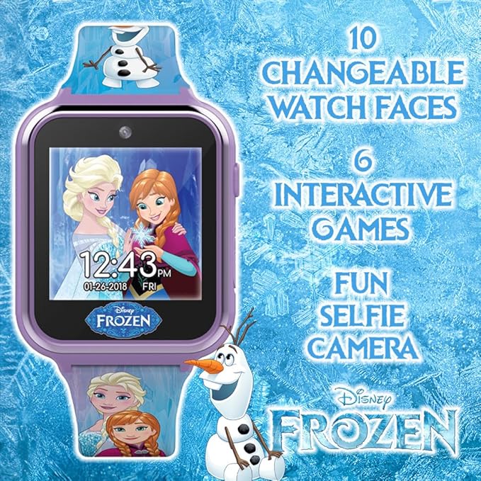 Reloj Inteligente Disney Frozen para Niños con Cámara, Juegos y Podómetro