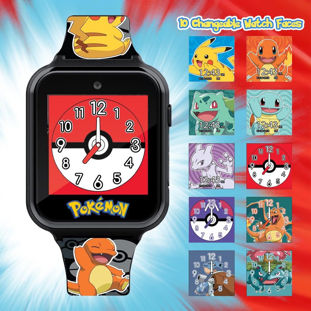 Reloj Inteligente Pokémon para Niños | Cámara, Pantalla Táctil y Grabadora