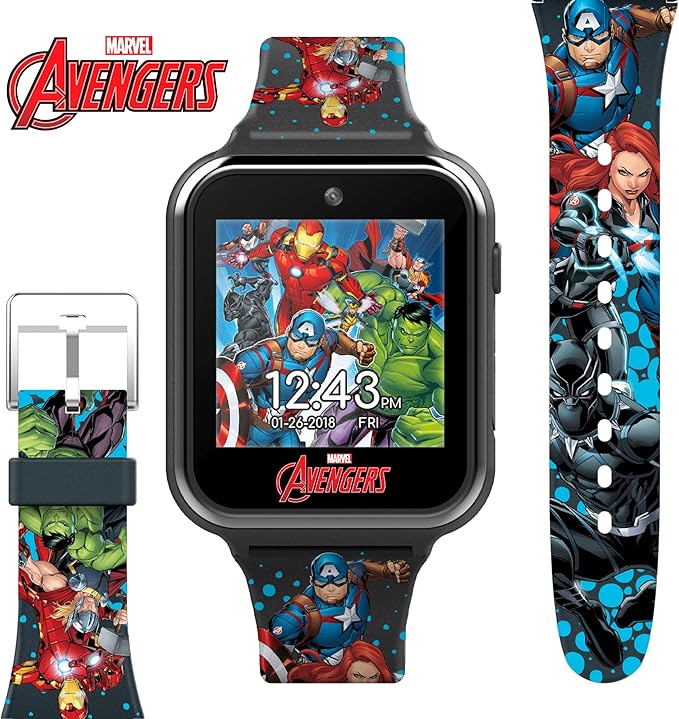 Marvel Avengers – Reloj Inteligente para Niños con Pantalla Táctil, Cámara, Juegos y Podómetro