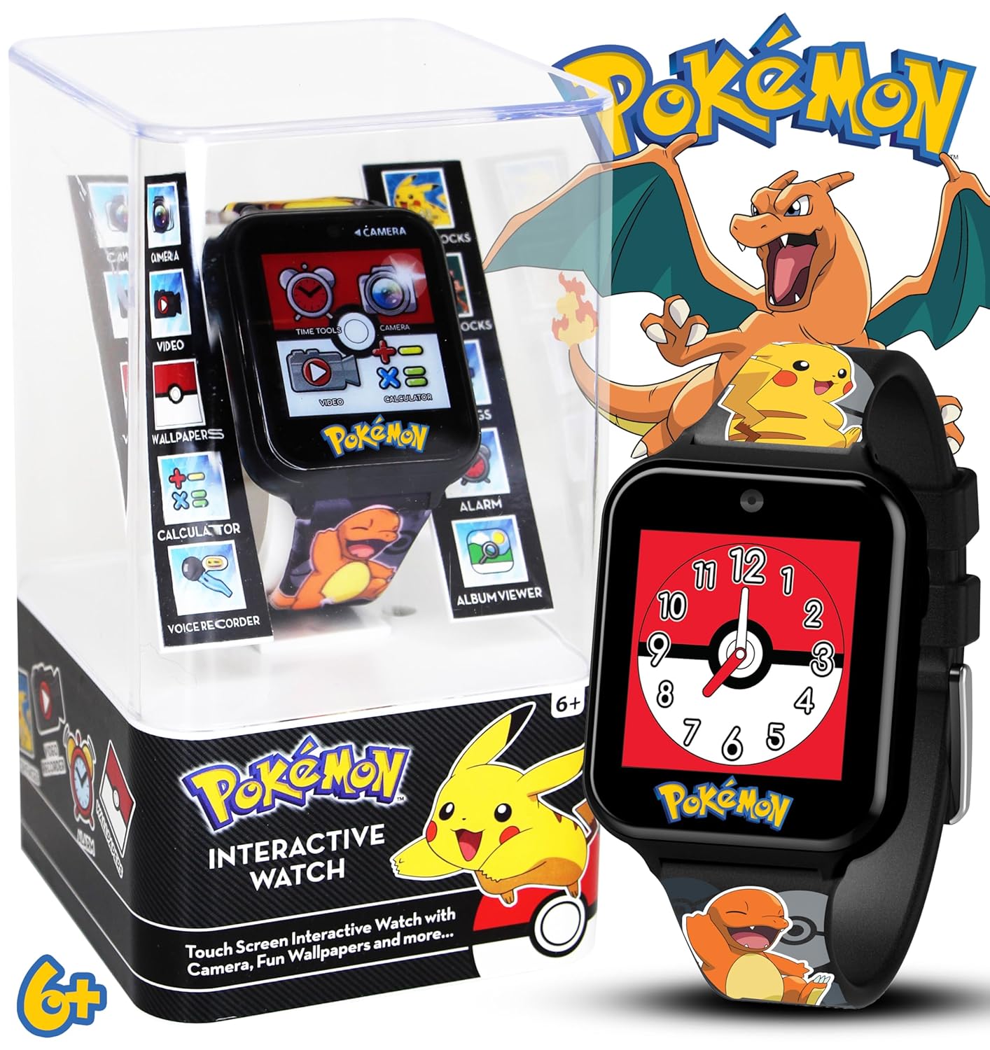 Reloj Inteligente Pokémon para Niños | Cámara, Pantalla Táctil y Grabadora