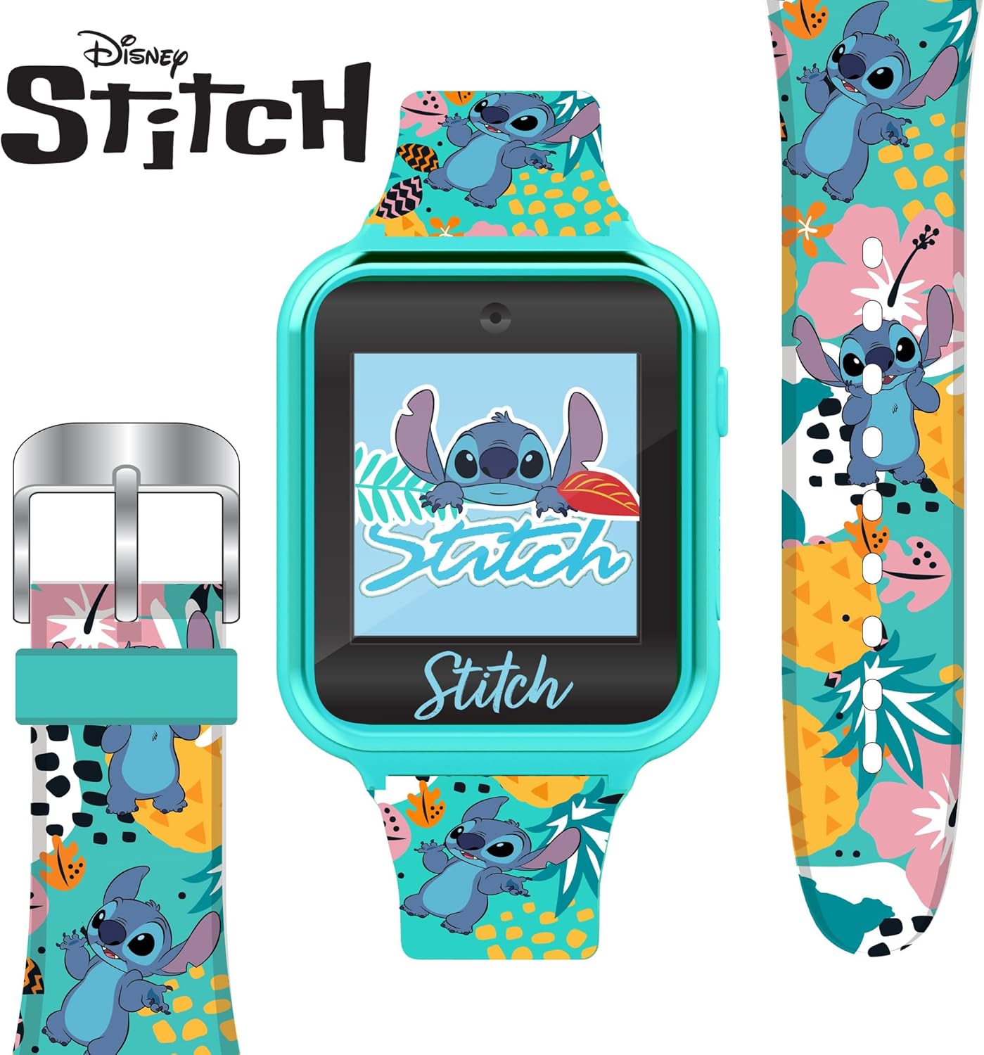 Disney Stitch 2 – Reloj Inteligente para Niños con Pantalla Táctil, Cámara, Juegos, Podómetro y 10 Carátulas