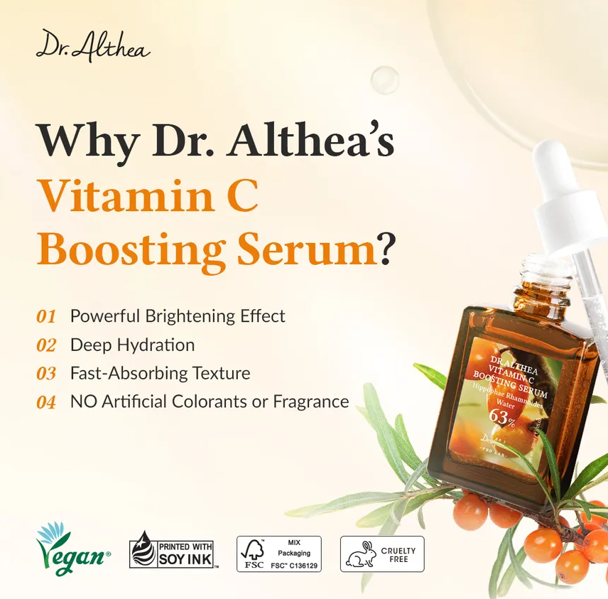 Dr. Althea - Vitamin C Boosting Serum – Sérum Facial Iluminador e Hidratante (30ml)