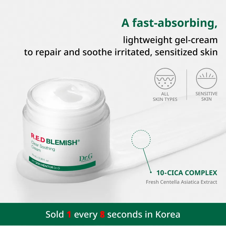 Dr.G - R.E.D Blemish Clear Soothing Cream (Crema Reparadora Calmante) (70 ml)