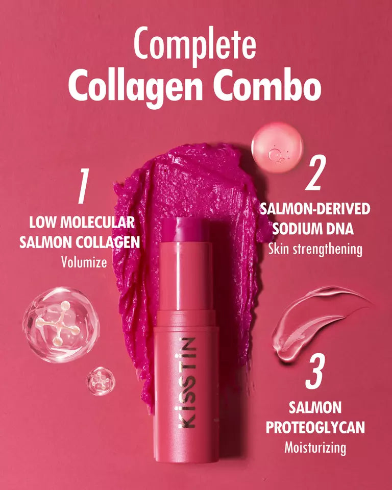 KAHI Kisstin Balm Pink Stick - Kisstin Bálsamo Rosa - Bálsamo Facial Refinador de Piel e Hidratante | Barra de Maquillaje Multiusos e Iluminador