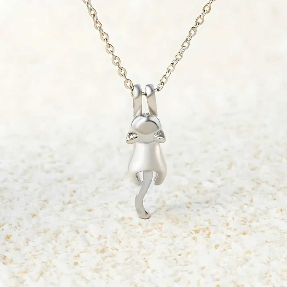 Collar Gatito Estirado (plata 925) [prt-99]