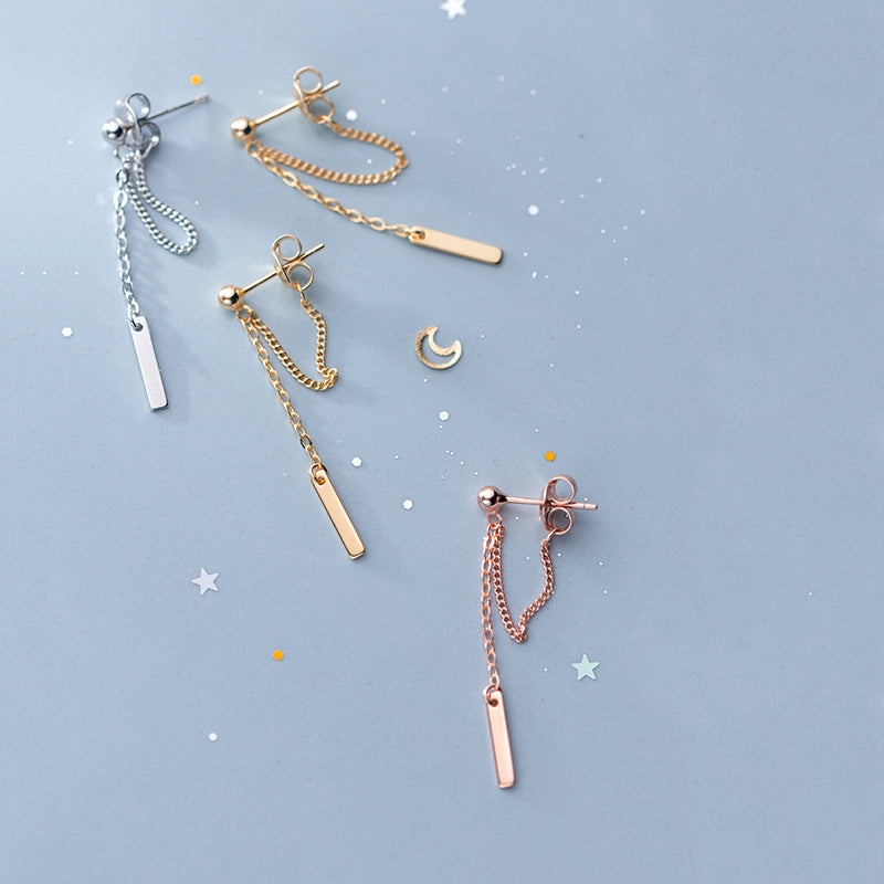 Aretes Chain Loop (plata 925) [prt-127]