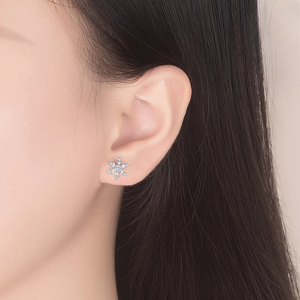 Aretes Copo de Nieve (plata 925) [prt-100]
