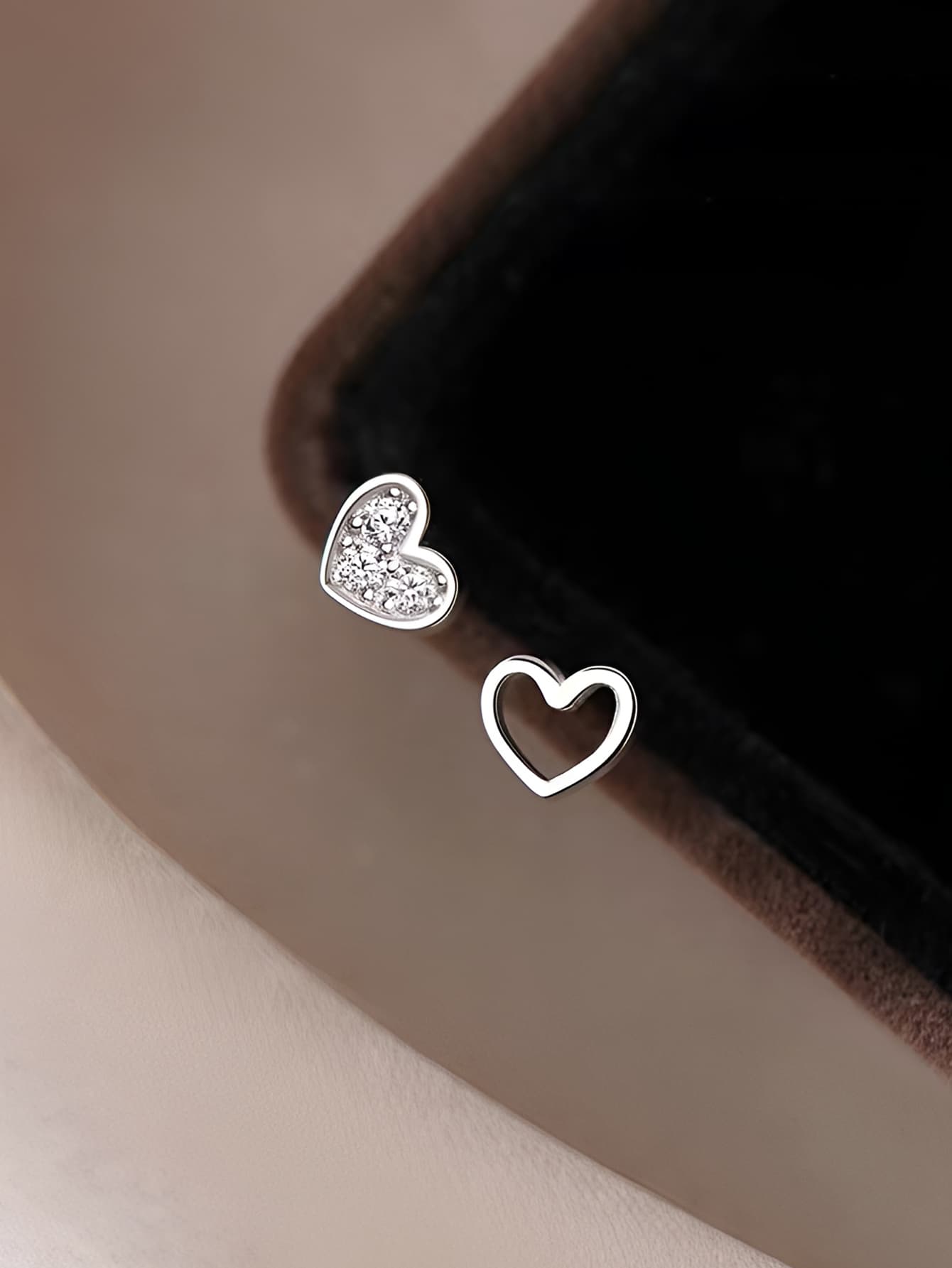 Aretes Glowing Hearts (plata 925) [prt-124]