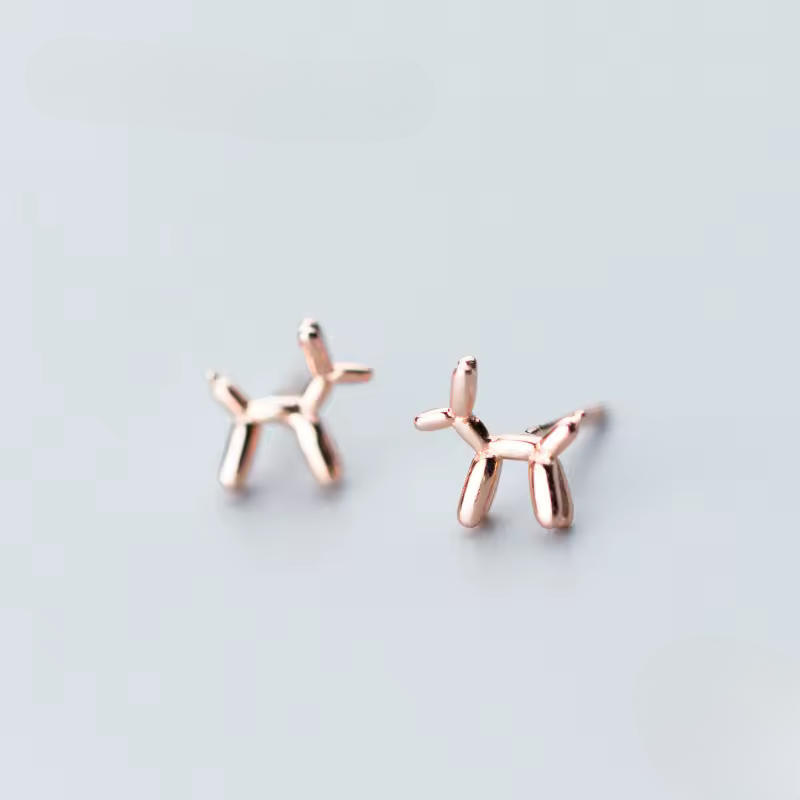 Aretes Perro Globito (plata 925) [prt-108]