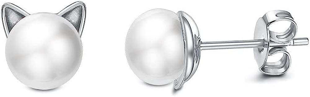 Orejas De Gato Plateadas (plata 925) [prt-10]