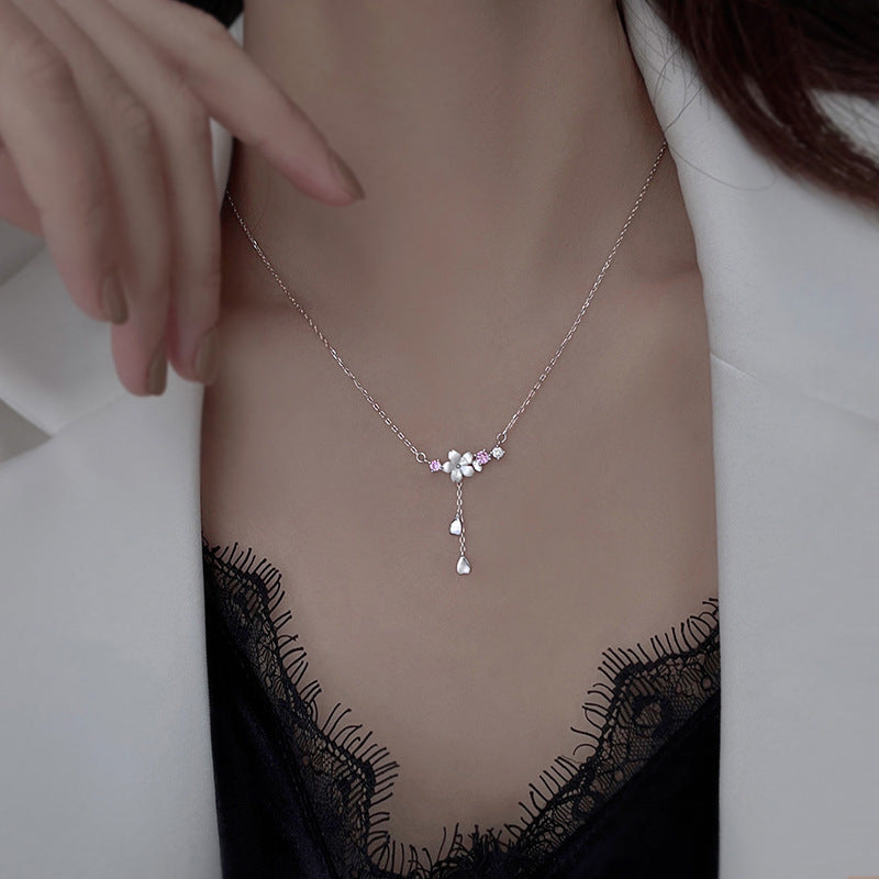 Collar Flor Sakura (plata 925) [prt-134]