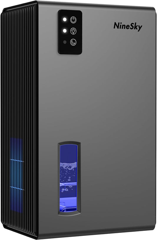 Deshumidificador Ninesky CT2 - Tanque de 2.8L (95oz), Cobertura 92 m², Apagado Automático [prt-139]