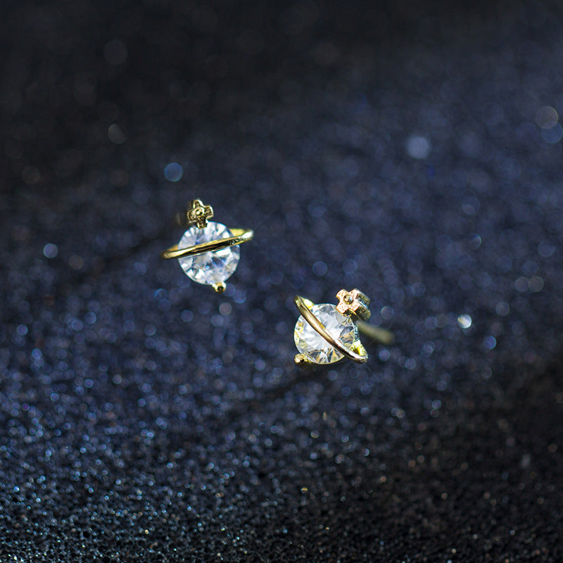 Aretes Saturno (plata 925) [prt-111]