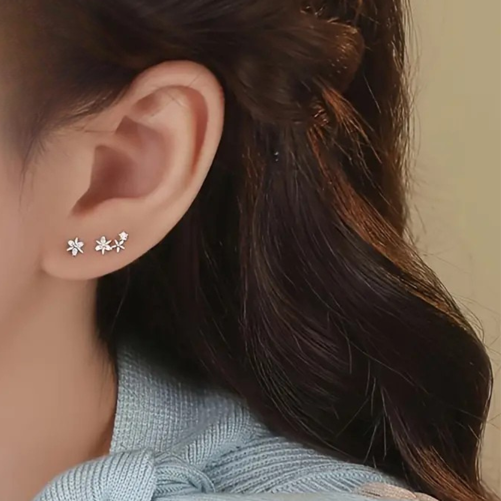 Aretes Flor del Bosque (plata 925) [prt-104]