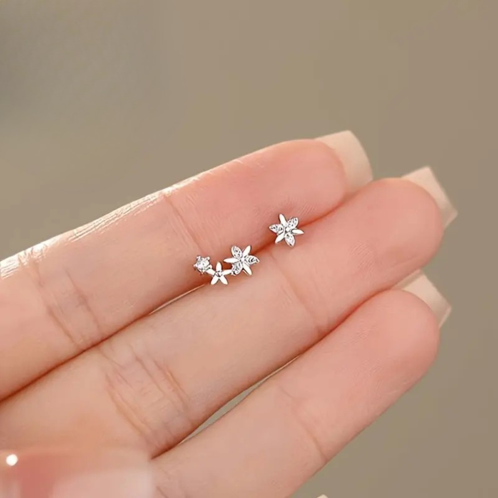 Aretes Flor del Bosque (plata 925) [prt-104]