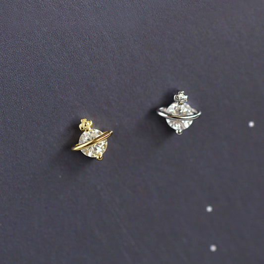 Aretes Saturno (plata 925) [prt-111]