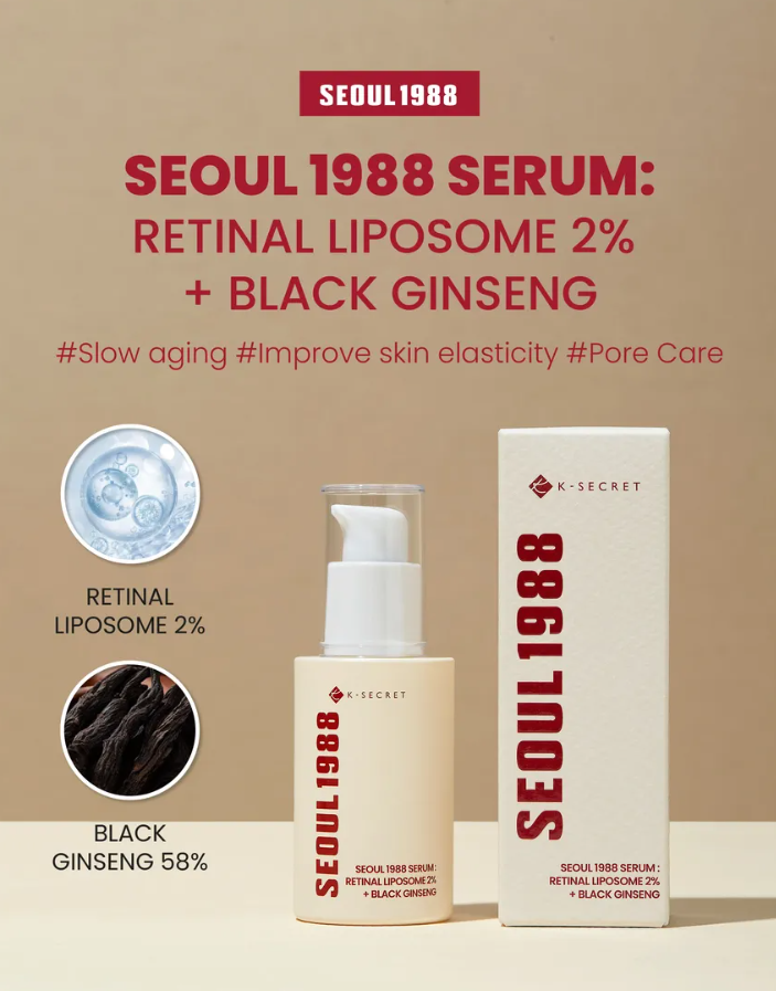 KSECRET - SEOUL 1988 Serum Facial – Retinal Liposome 2% + Ginseng Negro (30ml) [prt-195]