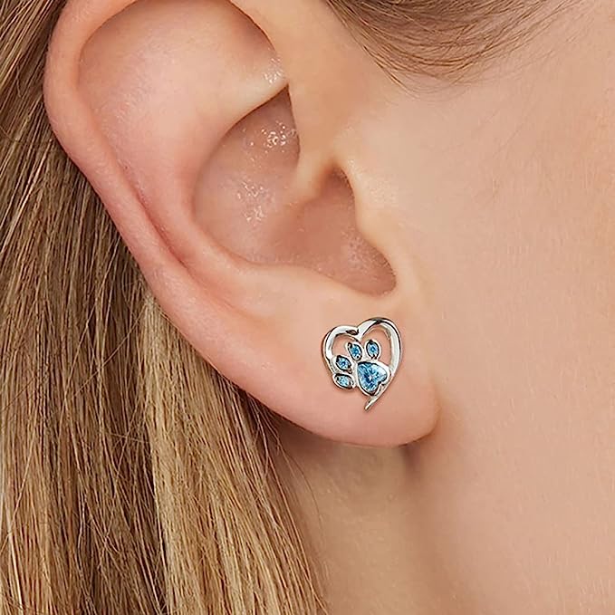 Huellita Plateada En Corazón (plata 925)
