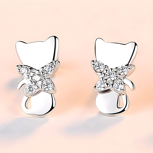 Gato y mariposa (Plata 925) [prt-35]
