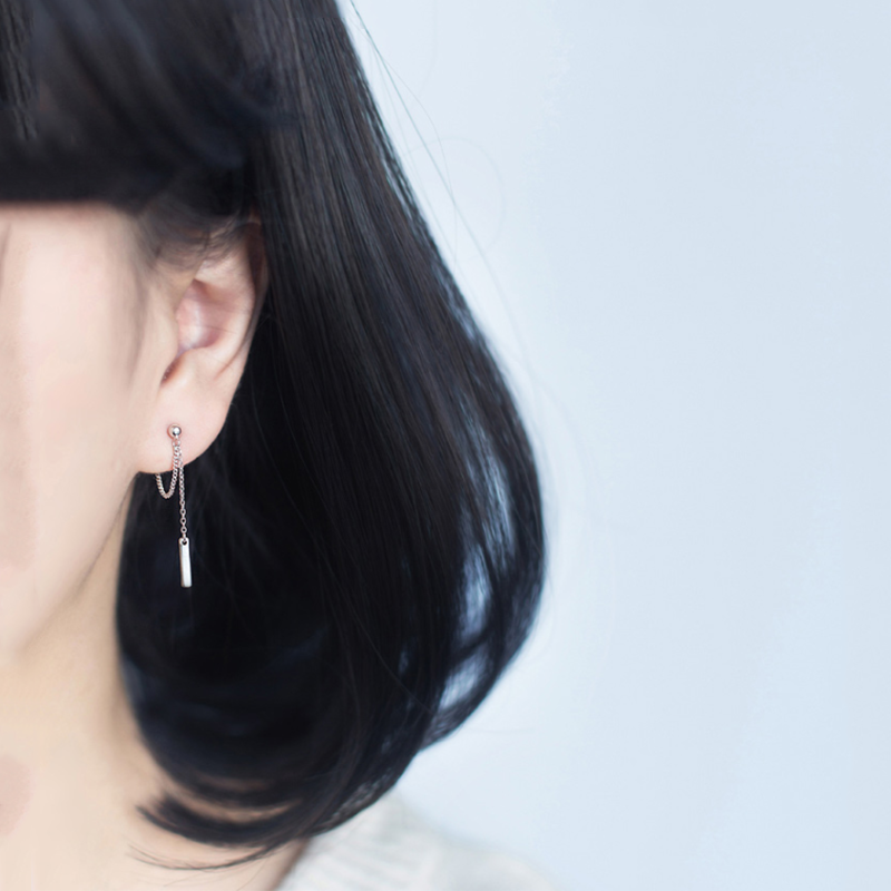 Aretes Chain Loop (plata 925) [prt-127]