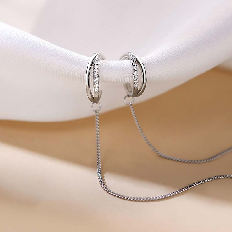 Aretes Hilo Deslizante (plata 925) [prt-138]