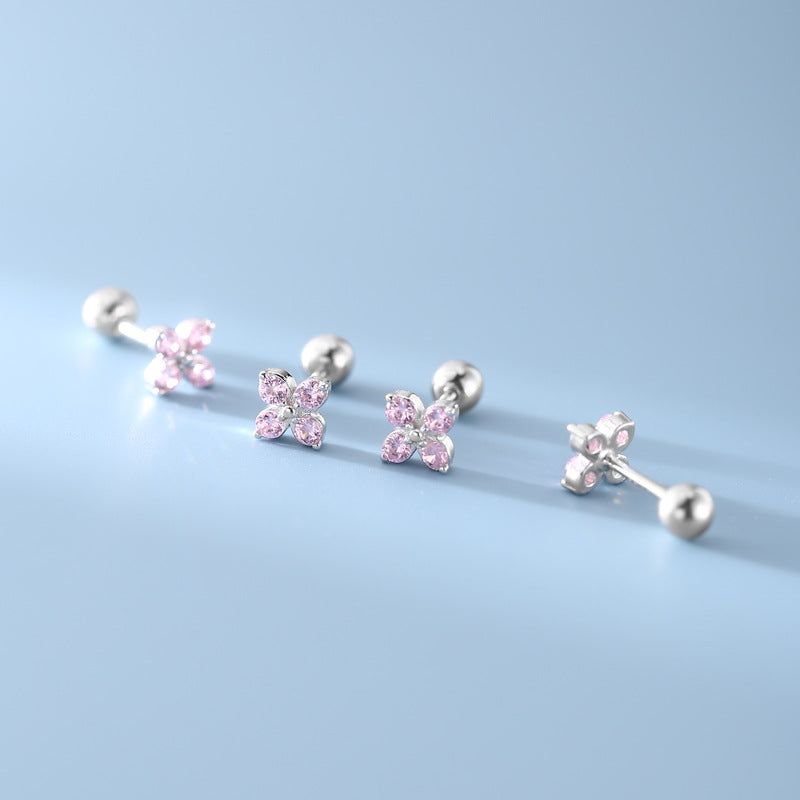 Aretes Flor Aurora (plata 925) [prt-118]