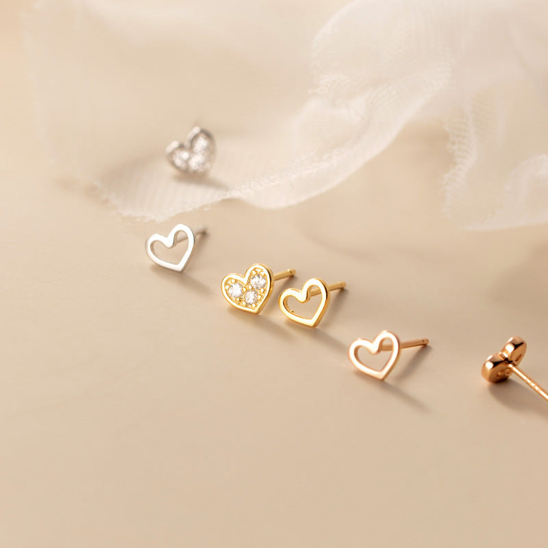 Aretes Glowing Hearts (plata 925) [prt-124]