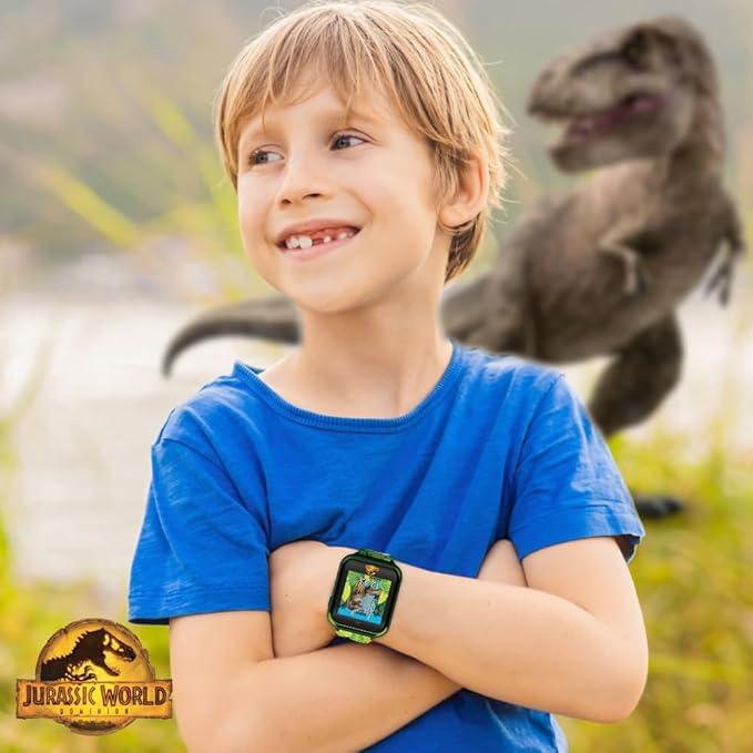 Jurassic World – Reloj Inteligente para Niños con Pantalla Táctil, Cámara, Juegos, Podómetro