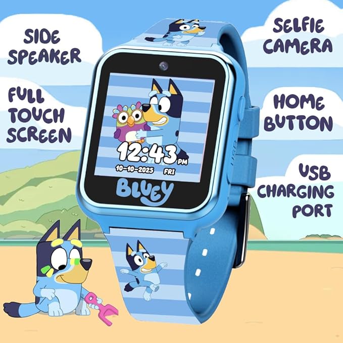 Bluey – Reloj inteligente para niños con cámara, juegos y podómetro