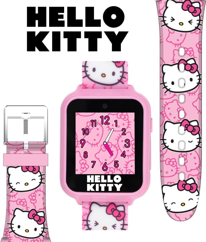 Hello Kitty – Reloj Inteligente para Niñas con Pantalla Táctil, Cámara, Juegos, Podómetro