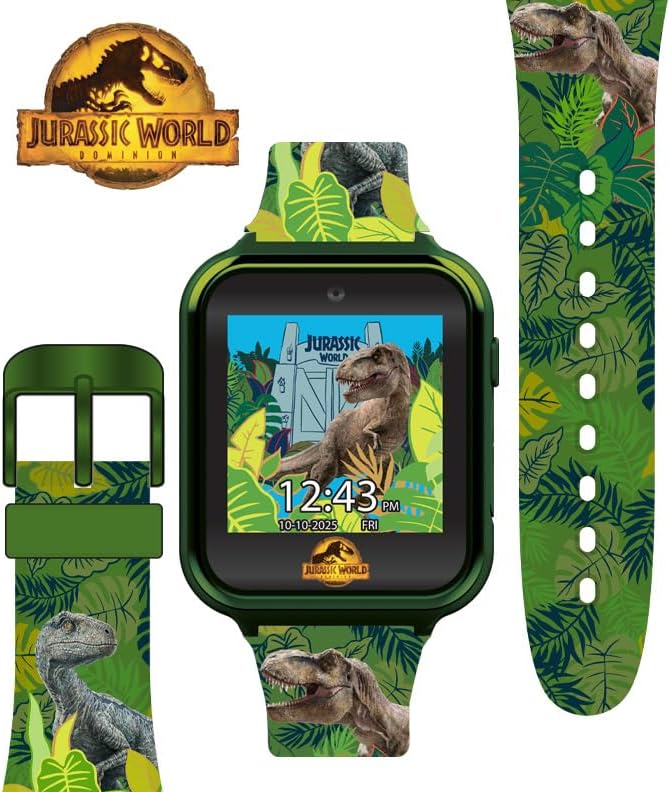 Jurassic World – Reloj Inteligente para Niños con Pantalla Táctil, Cámara, Juegos, Podómetro