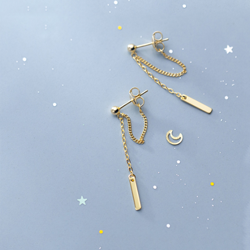 Aretes Chain Loop (plata 925) [prt-127]