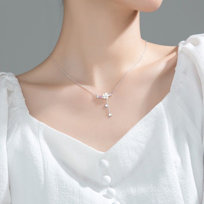Collar Flor Sakura (plata 925) [prt-134]