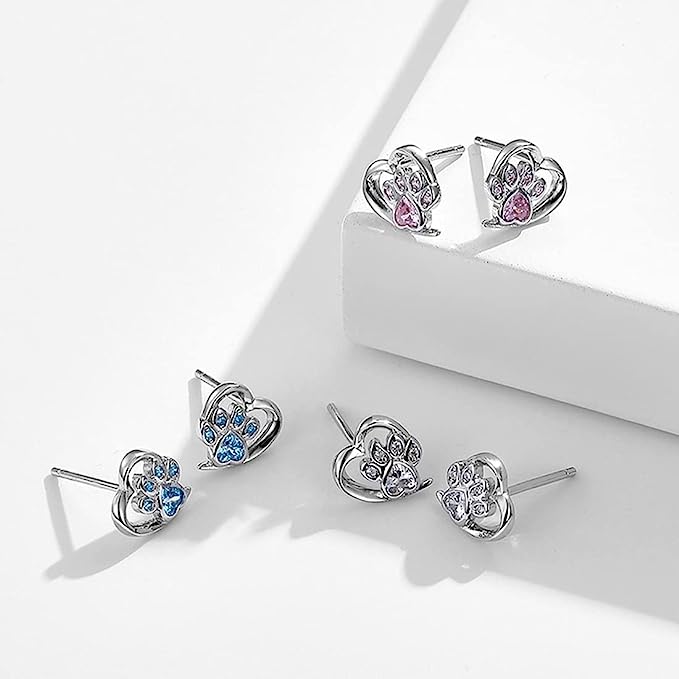 Huellita Plateada En Corazón (plata 925)
