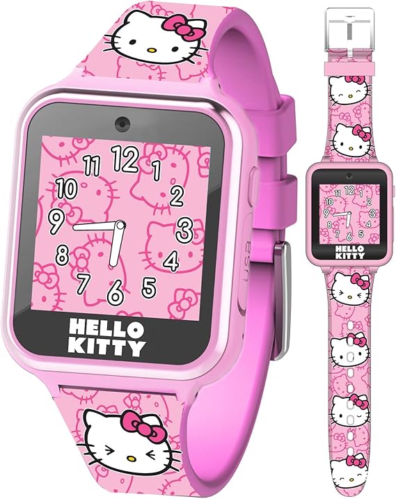 Hello Kitty – Reloj Inteligente para Niñas con Pantalla Táctil, Cámara, Juegos, Podómetro