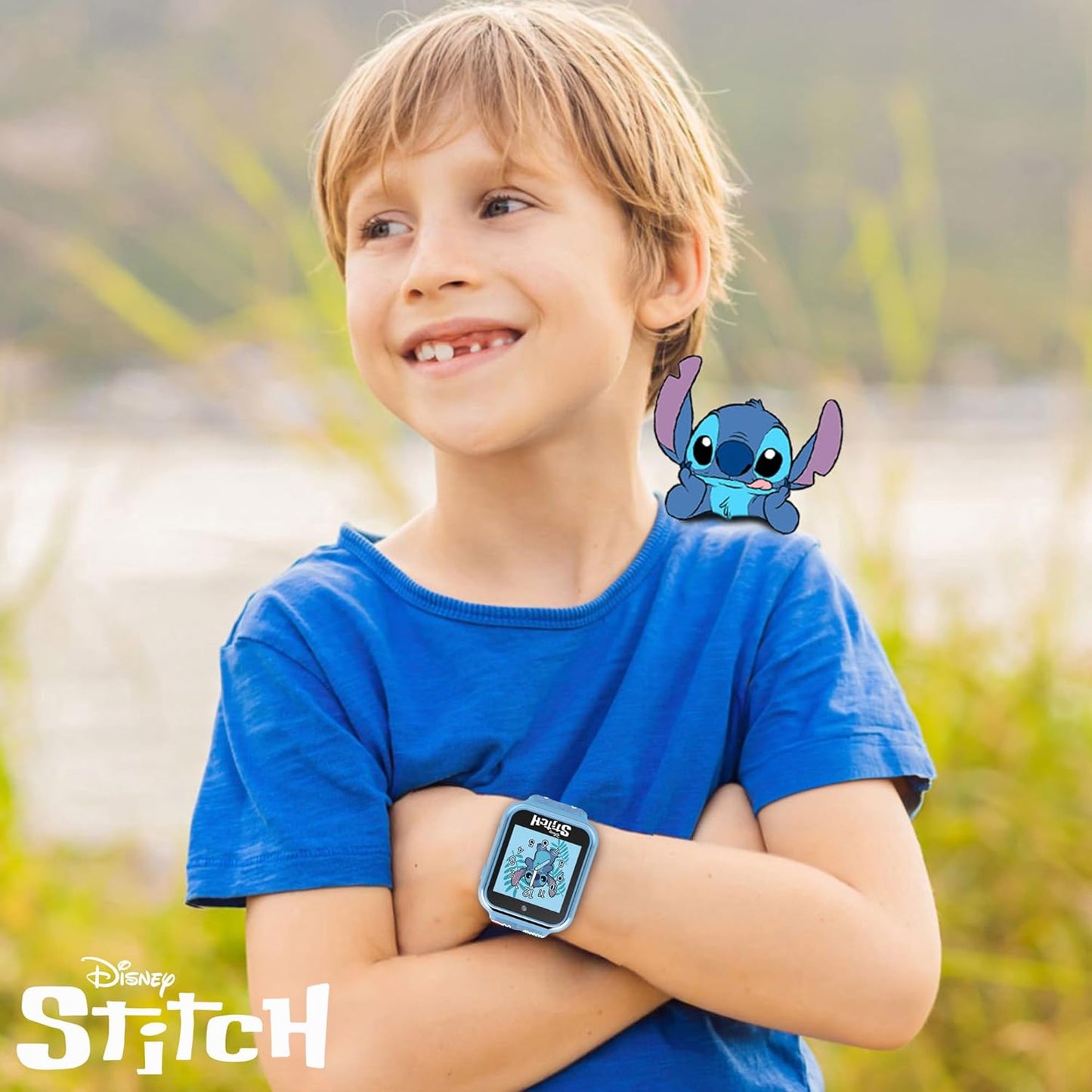 Disney Stitch – Reloj Inteligente para Niños con Pantalla Táctil, Cámara, Juegos, Podómetro y 10 Carátulas