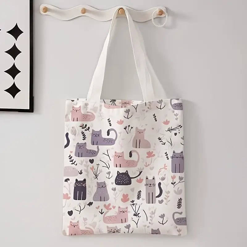 Bolsa Reutilizable con Estampado de Gato [prt-191]