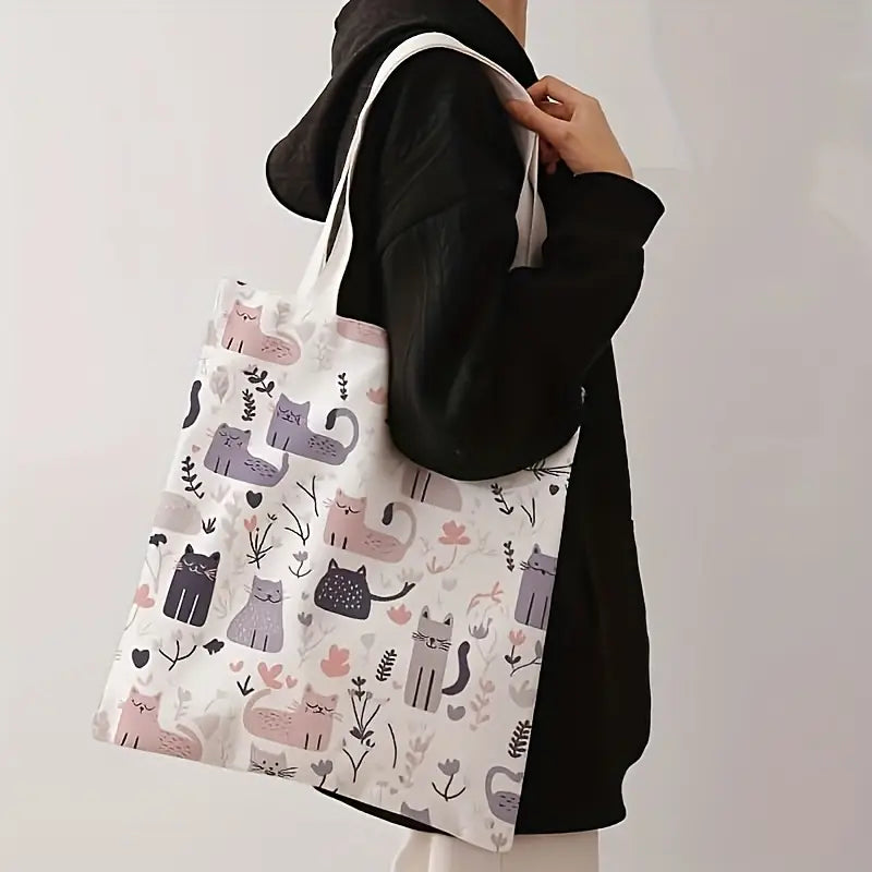 Bolsa Reutilizable con Estampado de Gato [prt-191]