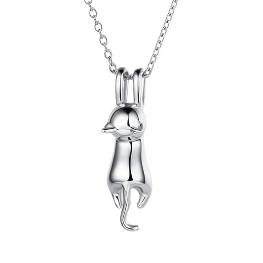 Collar Gatito Estirado (plata 925) [prt-99]