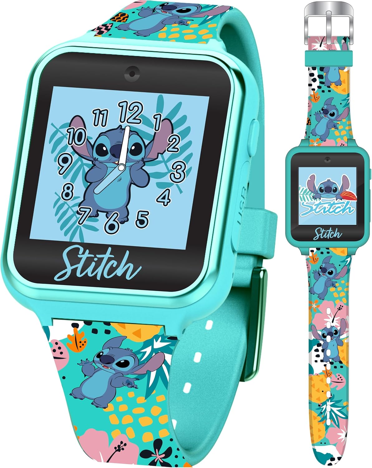 Disney Stitch 2 – Reloj Inteligente para Niños con Pantalla Táctil, Cámara, Juegos, Podómetro y 10 Carátulas