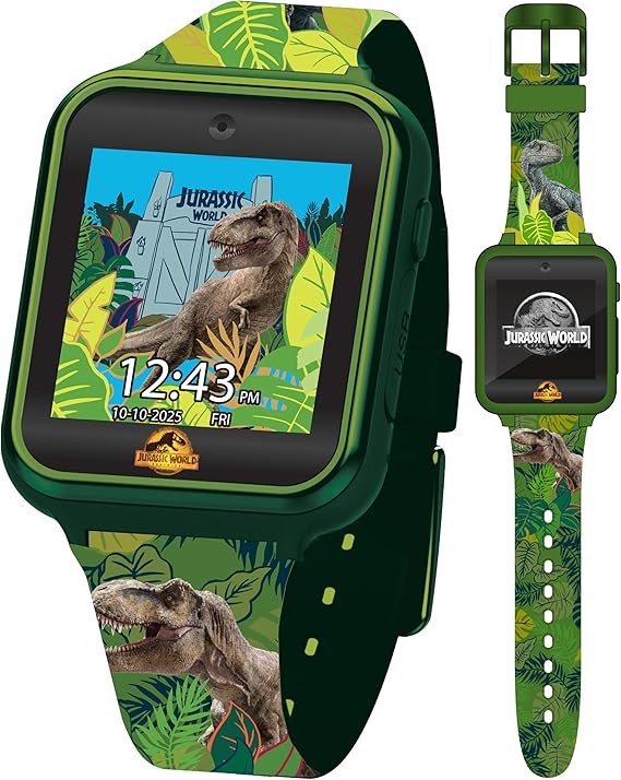 Jurassic World – Reloj Inteligente para Niños con Pantalla Táctil, Cámara, Juegos, Podómetro