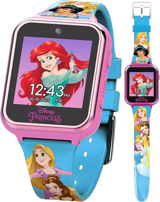 Disney Princess – Reloj Inteligente para Niñas con Pantalla Táctil, Cámara Selfie, Juegos y Podómetro