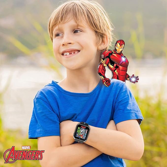 Marvel Avengers – Reloj Inteligente para Niños con Pantalla Táctil, Cámara, Juegos y Podómetro