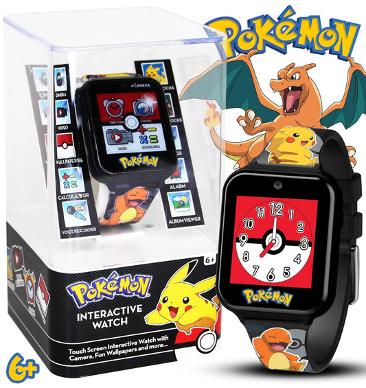 Reloj Inteligente Pokémon para Niños | Cámara, Pantalla Táctil y Grabadora