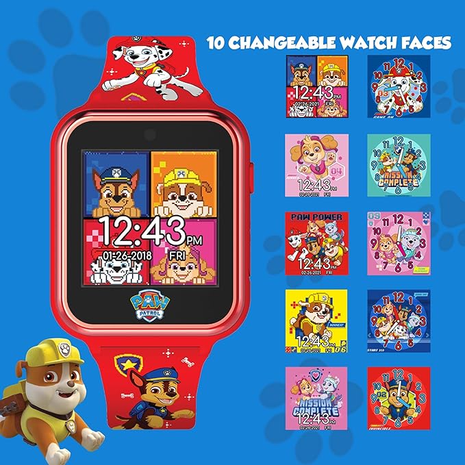 Paw Patrol – Reloj Inteligente para Niños con Pantalla Táctil, Cámara, Juegos, Podómetro y Alarma