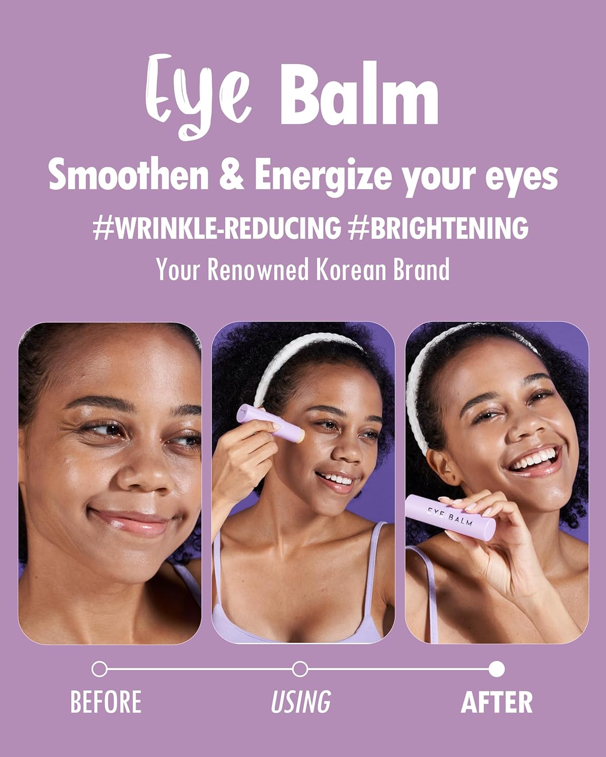 KAHI Eye Balm - Stick Iluminador y Bálsamo Hidratante para Ojos | Iluminador de Ojeras y Bálsamo Brillante | Barra Hidratante y Crema Multiusos para Ojos Coreana para Ojeras y Líneas Finas