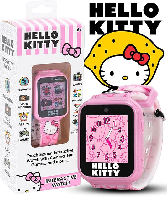 Hello Kitty – Reloj Inteligente para Niñas con Pantalla Táctil, Cámara, Juegos, Podómetro
