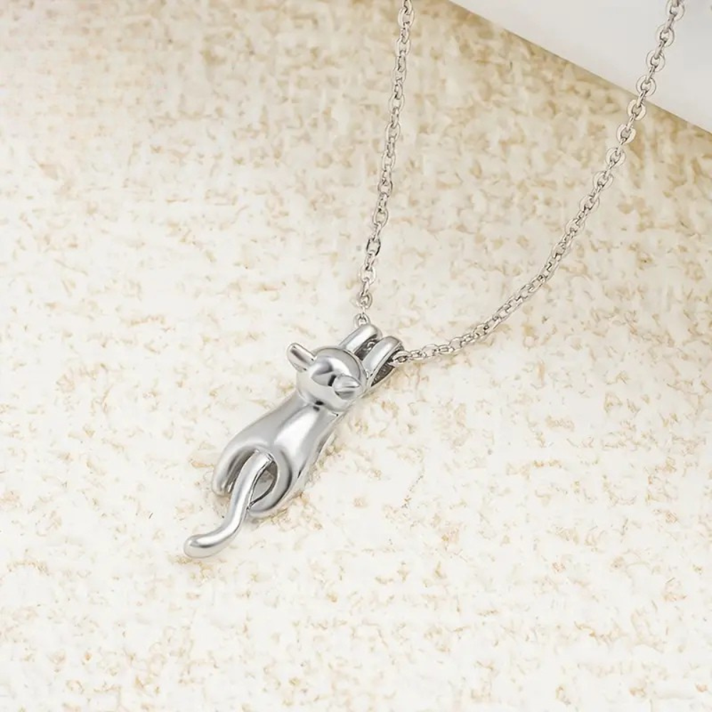 Collar Gatito Estirado (plata 925) [prt-99]